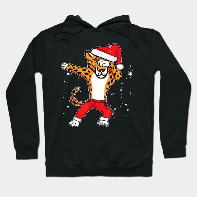 Dabbing Panther Cheetah Christmas     Dab Cat Xmas Hoodie by Activate